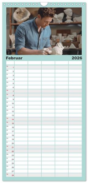 Produktbild: Familienplaner 2026 - Erlebe mit mir die bunte Welt der Kreativit&auml;t mit 5 Spalten (Wandkalender, 21 x 45 cm) CALVENDO