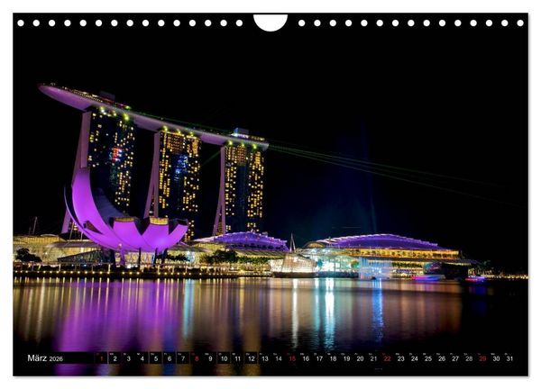 Produktbild: Singapur - Einzigartige Skylines (Wandkalender 2026 DIN A4 quer), CALVENDO Monatskalender