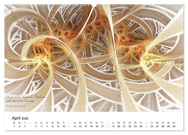 Produktbild: Mathematik - Grafiken und Zitate 2026 (Wandkalender 2026 DIN A2 quer), CALVENDO Monatskalender