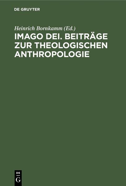 Produktbild: Imago Dei. Beitr&auml;ge zur theologischen Anthropologie