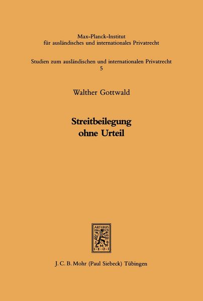 Produktbild: Streitbeilegung ohne Urteil