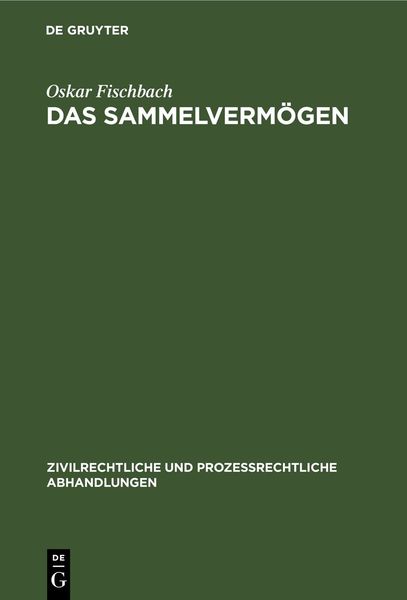 Produktbild: Das Sammelverm&ouml;gen