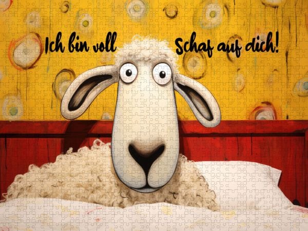Produktbild: CALVENDO Puzzle Scharfes Schaf | 2000 Teile Lege-Gr&ouml;&szlig;e 90x67cm Foto-Puzzle f&uuml;r gl&uuml;ckliche Stunden