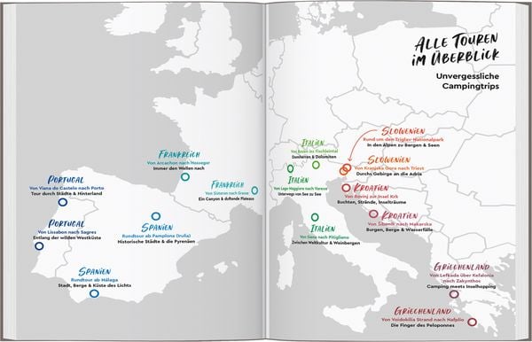 Produktbild: MARCO POLO Bildband Auf Tour im S&uuml;den! Unvergessliche Wohnmobiltrips von Portugal bis Griechenland