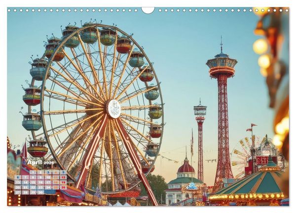 Produktbild: Riesenr&auml;der und Kirmes (Wandkalender 2026 DIN A3 quer), CALVENDO Monatskalender