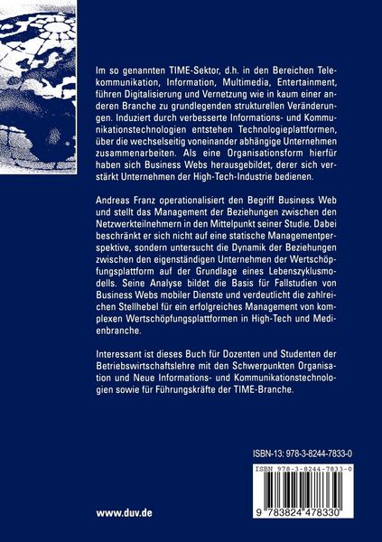 Produktbild: Management von Business Webs
