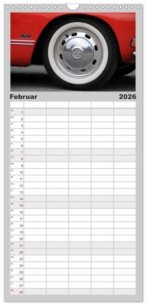 Produktbild: Familienplaner 2026 - Eine Legende lebt. Der Karmann-Ghia mit 5 Spalten (Wandkalender, 21 x 45 cm) CALVENDO