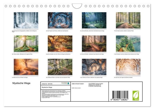 Produktbild: Mystische Wege (Wandkalender 2026 DIN A4 quer), CALVENDO Monatskalender