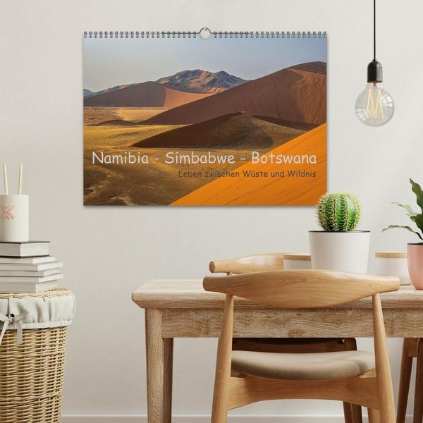 Produktbild: Namibia - Simbabwe - Botswana Leben zwischen W&uuml;ste und Wildnis (Wandkalender 2026 DIN A3 quer), CALVENDO Monatskalender