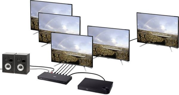 Produktbild: SpeaKa Professional 1+4 Port HDMI-Switch UHD 4K @ 60Hz