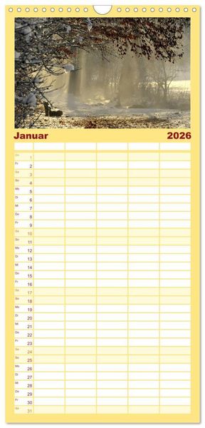 Produktbild: Familienplaner 2026 - LANDLEBEN mit 5 Spalten (Wandkalender, 21 x 45 cm) CALVENDO