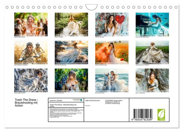Produktbild: Trash The Dress - Brautshooting mit Action (Wandkalender 2027 DIN A4 quer), CALVENDO Monatskalender