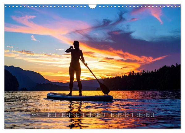 Produktbild: Im Fluss der Zeit &ndash; SUP-Momente zum Durchatmen (Wandkalender 2027 DIN A3 quer), CALVENDO Monatskalender