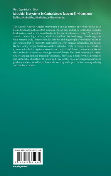 Produktbild: Microbial Ecosystems in Central Andes Extreme Environments