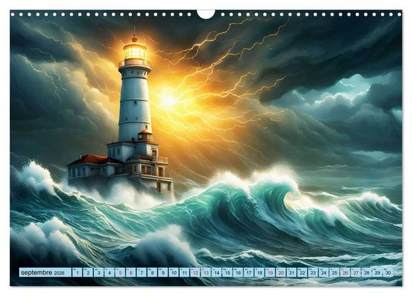 Produktbild: Vagues en col&egrave;re (Calendrier mural 2026 DIN A3 vertical), CALVENDO calendrier mensuel