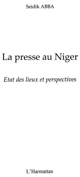 Produktbild: La Presse Au Niger
