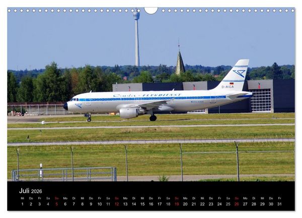 Produktbild: Giganten der L&uuml;fte am Airport Stuttgart (Wandkalender 2026 DIN A3 quer), CALVENDO Monatskalender