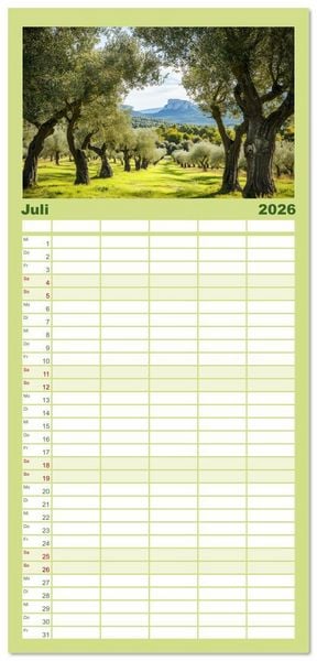 Produktbild: Familienplaner 2026 - Die Magie S&uuml;dfrankreichs mit 5 Spalten (Wandkalender, 21 x 45 cm) CALVENDO