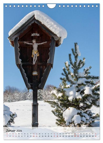 Produktbild: Feldkreuze im bayerischen Oberland (Wandkalender 2026 DIN A4 hoch), CALVENDO Monatskalender