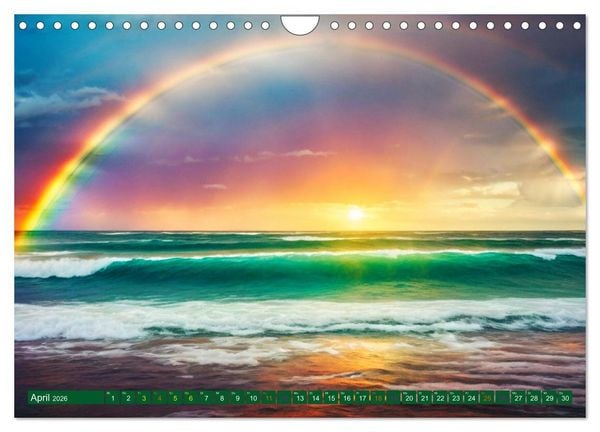 Produktbild: Himmlische Farbspiele - Regenbogen (Wandkalender 2026 DIN A4 quer), CALVENDO Monatskalender