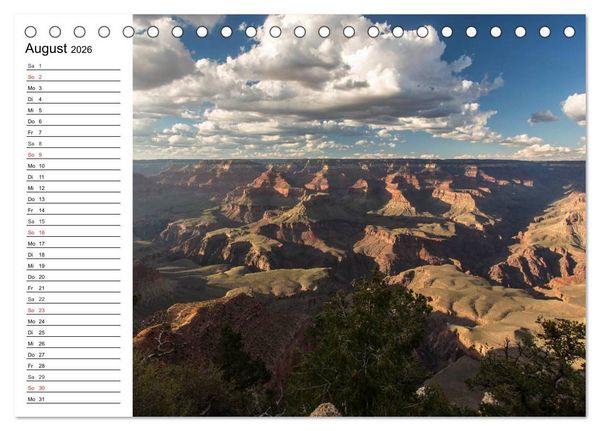 Produktbild: Faszination Grand Canyon (Tischkalender 2026 DIN A5 quer), CALVENDO Monatskalender