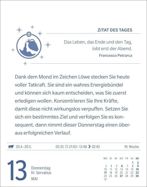 Produktbild: Wassermann Sternzeichenkalender 2027 - Tagesabrei&szlig;kalender - Ihr Horoskop f&uuml;r jeden Tag