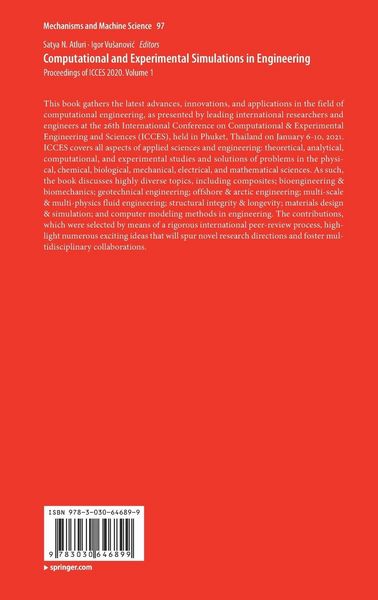 Produktbild: Computational and Experimental Simulations in Engineering