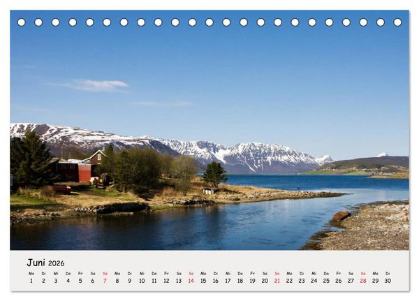 Produktbild: Auf dem Weg zum Nordkap (Tischkalender 2026 DIN A5 quer), CALVENDO Monatskalender