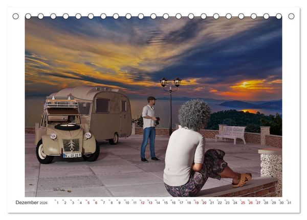 Produktbild: Vintage Caravaning (Tischkalender 2026 DIN A5 quer), CALVENDO Monatskalender