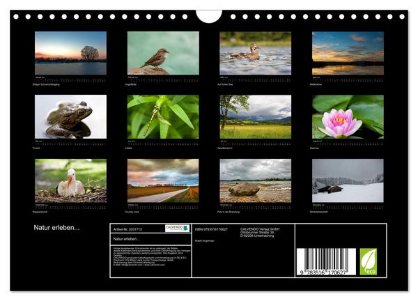 Produktbild: Natur erleben... (Wandkalender 2026 DIN A4 quer), CALVENDO Monatskalender