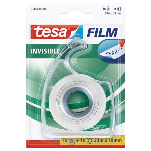 TESA Handabroller Film invisible, Easy Cut inkl. 1 Rolle