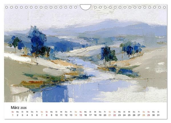 Produktbild: Kunst trifft Landschaft (Wandkalender 2026 DIN A4 quer), CALVENDO Monatskalender