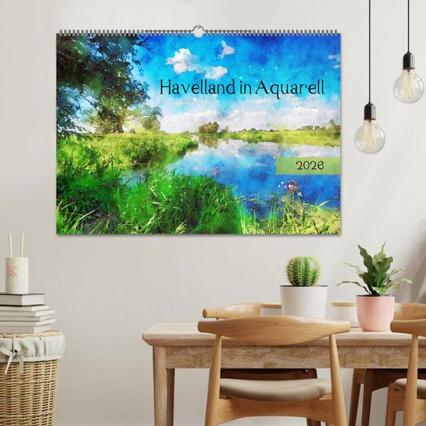 Produktbild: Havelland in Aquarell (Wandkalender 2026 DIN A2 quer), CALVENDO Monatskalender