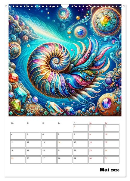 Produktbild: Mystische Nautilus (Wandkalender 2026 DIN A3 hoch), CALVENDO Monatskalender