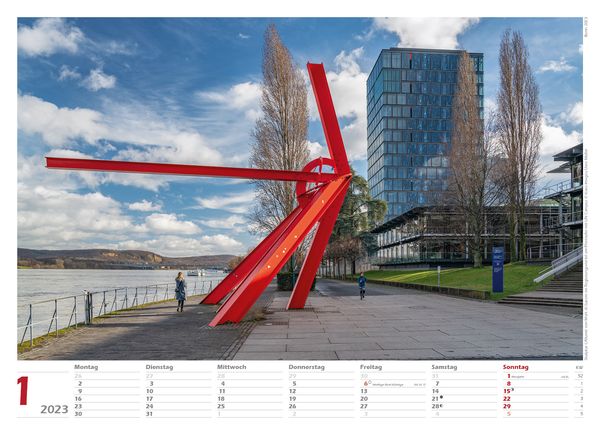 Bonn 2025 Bildkalender A3 quer, spiralgebunden . Kalender  Orell Füssli