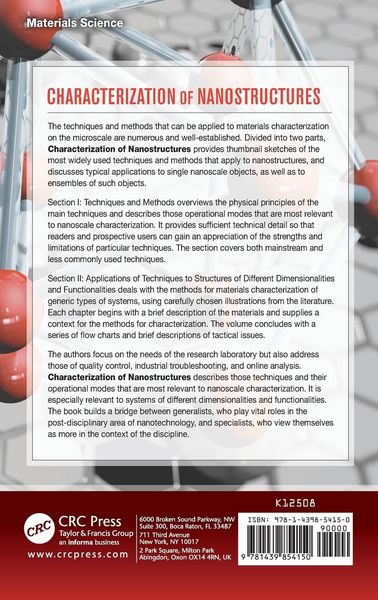 Produktbild: Characterization of Nanostructures