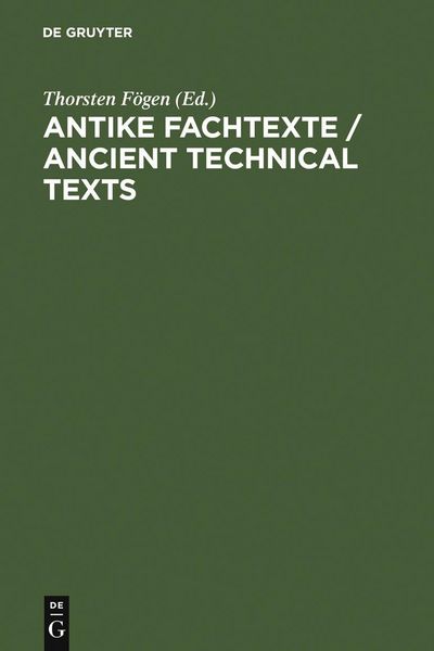 Produktbild: Antike Fachtexte / Ancient Technical Texts