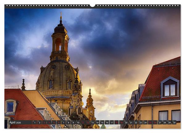 Produktbild: Dresden - Die Frauenkirche (hochwertiger Premium Wandkalender 2026 DIN A2 quer), Kunstdruck in Hochglanz
