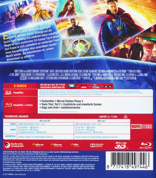 Produktbild: Doctor Strange (+ Blu-ray 2D)