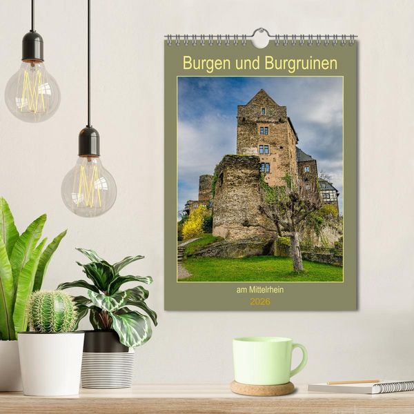 Produktbild: Burgen und Burgruinen am Mittelrhein (Wandkalender 2026 DIN A4 hoch), CALVENDO Monatskalender