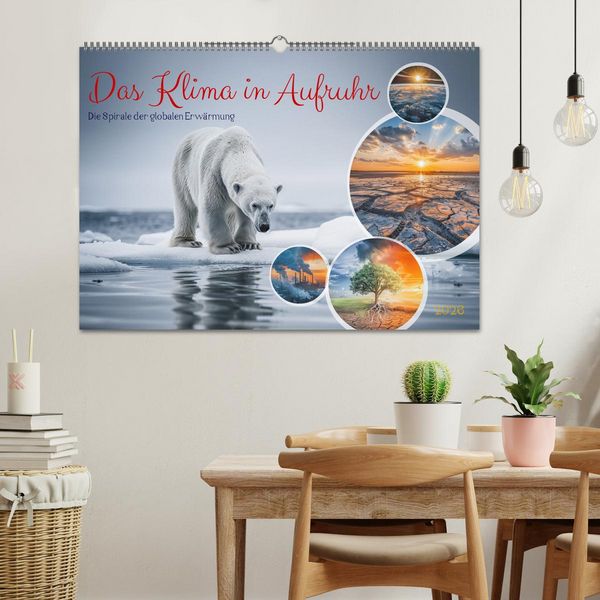 Produktbild: Das Klima in Aufruhr - Die Spirale der globalen Erw&auml;rmung (Wandkalender 2026 DIN A2 quer), CALVENDO Monatskalender