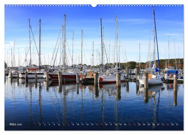 Produktbild: YACHTH&Auml;FEN AN DER OSTSEE (hochwertiger Premium Wandkalender 2026 DIN A2 quer), Kunstdruck in Hochglanz