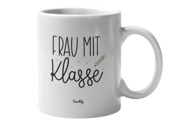 Produktbild: Teachly Tasse, Frau mit Klasse
