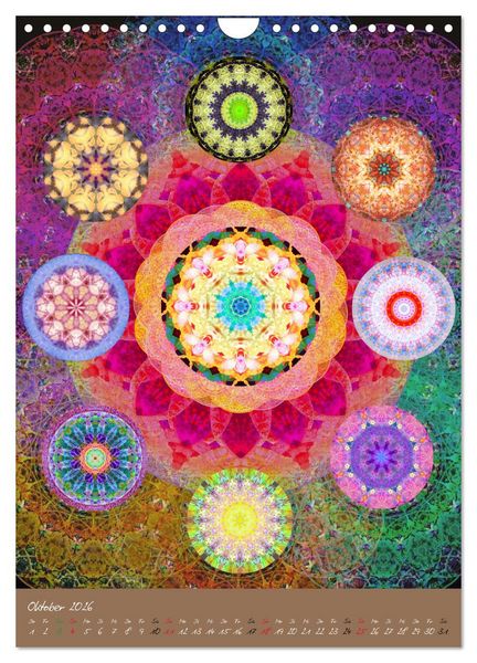 Produktbild: BLUMEN MANDALAS (Wandkalender 2026 DIN A4 hoch), CALVENDO Monatskalender