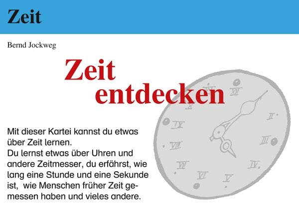 Größen-Kartei: Zeit entdecken, von Bernd Jockweg, Mildenberger Verlag GmbH, 978-3-619-02541-1
