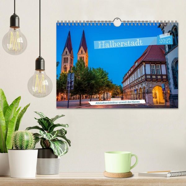 Produktbild: Halberstadt Altstadtarchitektur unweit des Harzes (Wandkalender 2027 DIN A4 quer), CALVENDO Monatskalender