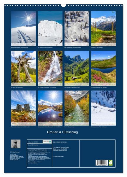 Produktbild: Gro&szlig;arl & H&uuml;ttschlag (Wandkalender 2026 DIN A2 hoch), CALVENDO Monatskalender
