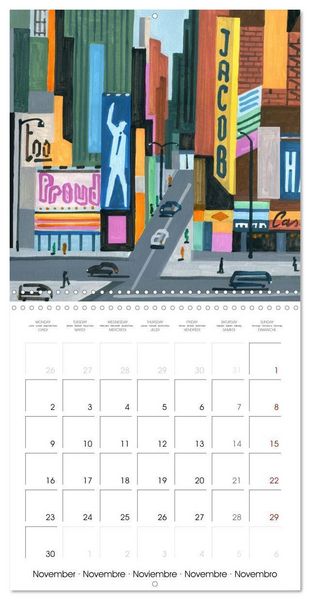 Produktbild: NEW YORK, d'hier &agrave; aujourd'hui (Calendrier mural carr&eacute; 2026 30x30 cm) Calendrier double avec une page pour vos prises de notes