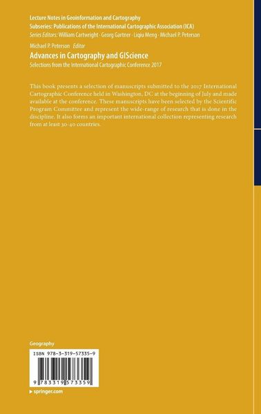Produktbild: Advances in Cartography and GIScience