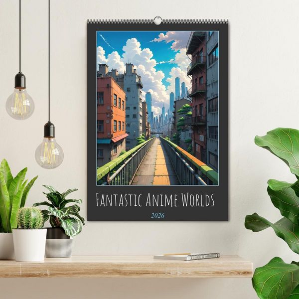 Produktbild: Fantastic Anime Worlds (Wall Calendar 2026 DIN A2 portrait), CALVENDO 12 Month Wall Calendar